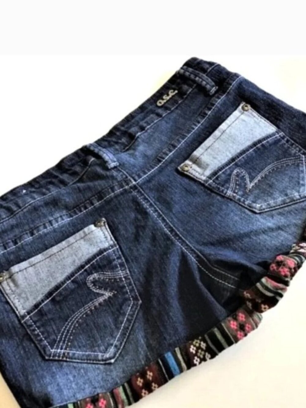 BOHO O.S.C. DARK WASH DENIM SHORTS - JUNIORS SIZE 9